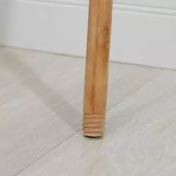 Черенок деревянный, лакированный Доляна, 119,52,2 см, c еврорезьбой, сорт дерева B