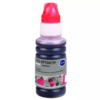 Чернила Cactus CS-EPT06C34 112M, для Epson L6550/6570/11160/15150/15160, 70мл, пурпурные