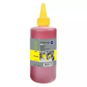 Чернила Cactus CS-EPT6734-250 T6734, для Epson L800/L810/L850/L1800, 250мл, жёлтые