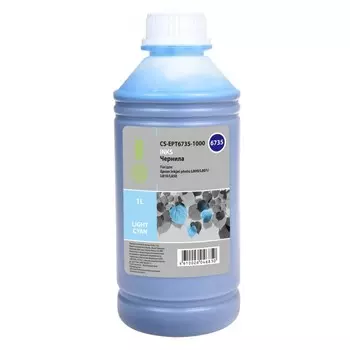 Чернила Cactus CS-EPT6735-1000 T6735, для Epson L800/L810/L850/L1800, 1000мл, светло-голубые 93947