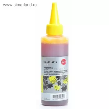 Чернила Cactus CS-I-CLI521Y желтый 100мл для Canon Pixma