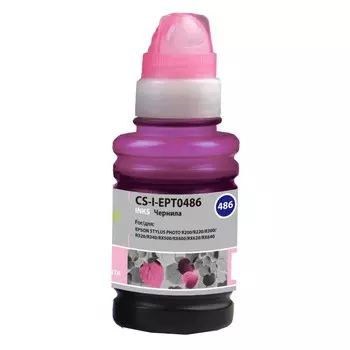 Чернила Cactus CS-I-EPT0486, для Epson StPh R200/R220/R300/R320, 100мл, светло-пурпурные