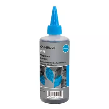 Чернила Cactus CS-I-Un250C, для HP/Lexmark/Canon/Epson/Brother, 250мл, голубые