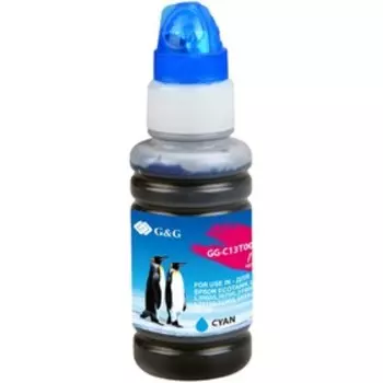 Чернила G&G GG-C13T00S24A 103C, для L1110/L3151/L3100/L3101/L3110/L3150, 70мл, голубые