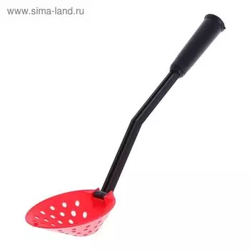 Черпак складной "Техно" с пластмассовой ручкой, цвет красный