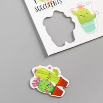 Чипборд для скрапбукинга "Кактусы" 10х10 см