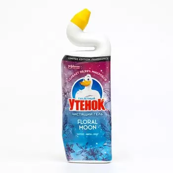 Чистящий гель для унитазов Туалетный утенок "Floral Moon", 750 мл