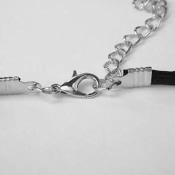 Чокер «Две нити» ступенька из страз, цвет белый, 35,5 см