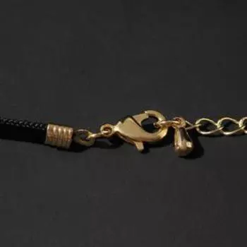 Чокер «Кожа» с подвесками, цвет чёрно-золотой, L=30 см