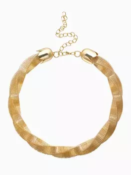 Чокер «Кручёный Обруч», цвет золото