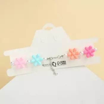 Чокер "Лето" цветы, цветной, 32 см