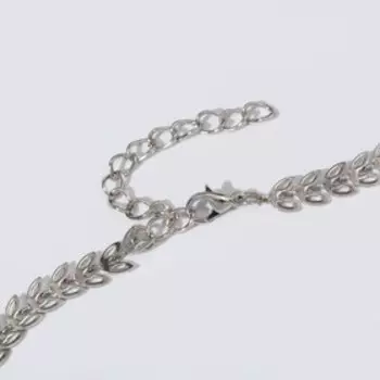 Чокер «Металлика» лепестки, цвет серебро, L=30 см