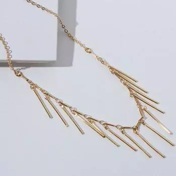 Колье «Металлика» спички, цвет золото, L=30 см