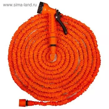 Чудо-шланг, латекс, L = 7,5–22,5 м, 2-слойный, с коннекторами и распылителем
