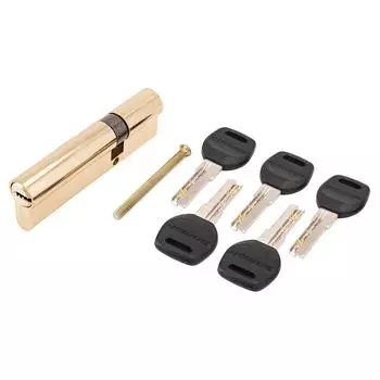 Цилиндровый механизм "АЛЛЮР" HD F 100-5К BP 30x10x60, цвет латунь, перф. кл