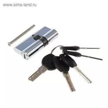 Цилиндровый механизм "АЛЛЮР" HD F 70-5К CP, с перфоключем, 25x10x35 мм, цвет хром