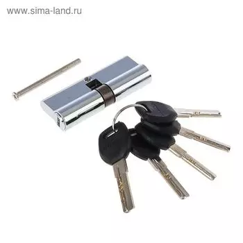 Цилиндровый механизм "АЛЛЮР" HD F 80-5К CP, с перфоключем, цвет хром