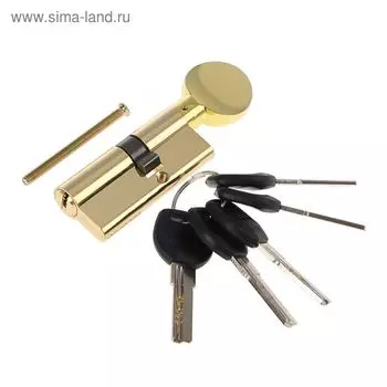 Цилиндровый механизм "АЛЛЮР" HD FG 70-5К BP, с перфоключем, с верт., 25x10x35 мм, цвет латунь 1379