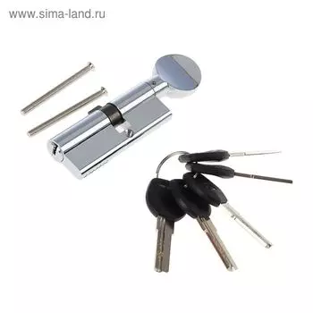 Цилиндровый механизм "АЛЛЮР" HD FG 80-5К CP, с перфоключем, с верт., 30x10x40 мм, цвет хром 137943