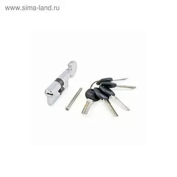 Цилиндровый механизм "АЛЛЮР" HD FG 90-5К CP(35Gx10x45), перфорир. ключ-вертушка, цвет хром