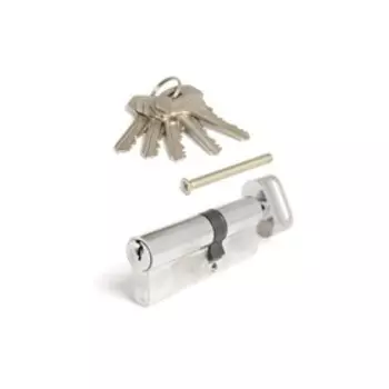 Цилиндровый механизм Apecs SC-80(35С/45)-Z-C-Ni, английский ключ-вертушка, цвет никель