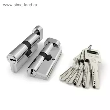 Цилиндровый механизм Fuaro R602/70 (30х10х30) CP, с вертушкой, 5 ключей, цвет хром