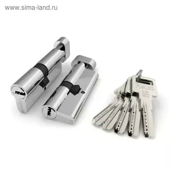 Цилиндровый механизм Fuaro R602/90 (40х10х40) CP, с вертушкой, 5 ключей, цвет хром