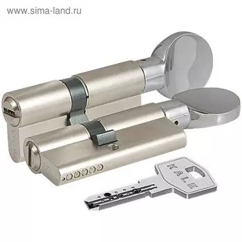 Цилиндровый механизм KALE 164 BM/68, 26х10х32 мм, с вертушкой, 5 ключей, цвет никель