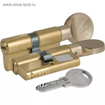 Цилиндровый механизм KALE 164 SM/62, 26х10х26 мм, с вертушкой, 5 ключей, цвет латунь