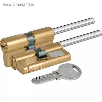 Цилиндровый механизм под вертушку, дл.шток, 164 SX/81, 45+10+26 мм, 5 кл., цвет латунь