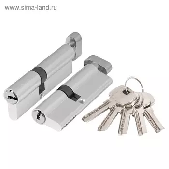 Цилиндровый механизм с вертушкой AX202.100 мм ,50х10х40, 5 ключей, цвет хром