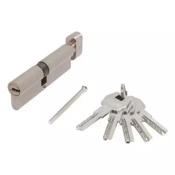Цилиндровый механизм Стандарт MAX, 100 мм (45х55В), 5 ключей, ключ/вертушка, матовый никель 102481