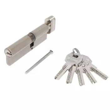 Цилиндровый механизм Стандарт MAX, 100 мм (55х45В), 5 ключей, ключ/вертушка, матовый никель 102481