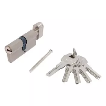 Цилиндровый механизм Стандарт MAX, 70 мм (35х35В), 5 ключей, ключ/вертушка, матовый никель 1024813