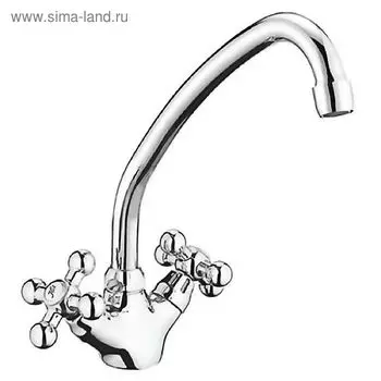 Cмеситель для кухни Cron CN4019-2, двухвентильный, хром