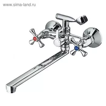 Cмеситель для ванны Cron CN2142, длинный излив, картриджный переключатель, хром