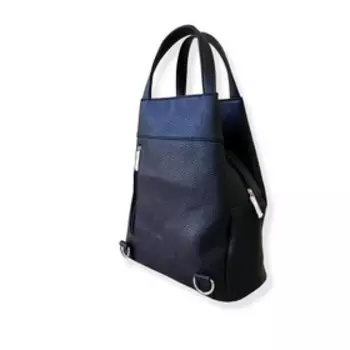 Cумка-рюкзак женская Tiburon черный-серебро-графит