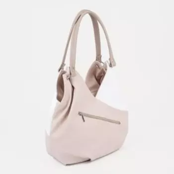 Сумка-мешок на молнии, цвет бежевый