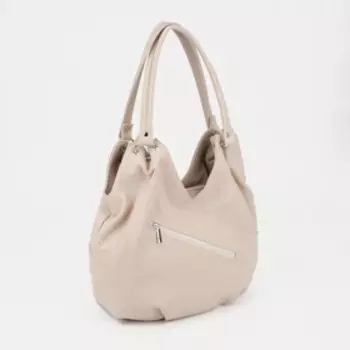 Сумка-мешок на молнии, цвет бежевый