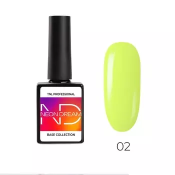 Цветная база TNL Neon dream base, №02 лимонный крем, 10 мл