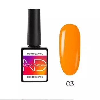 Цветная база TNL Neon dream base, №03 апельсиновый мёд, 10 мл