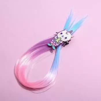 Заколка для волос , цветная прядь «Ты уникальная»