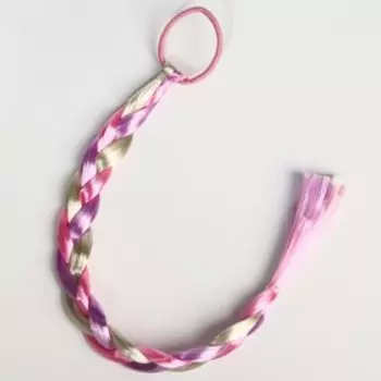 Цветная прядь-косичка на резинке "Коса Фея Блум", канекалон, WINX