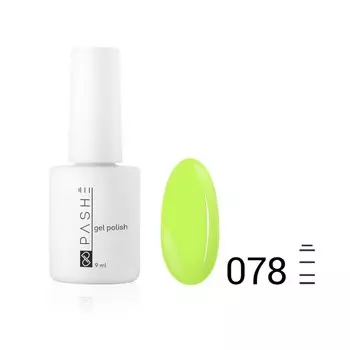 Цветной гель-лак Pashe, №078 зелёный опал, 9 мл