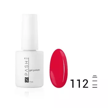 Цветной гель-лак Pashe, №112 райский красный, 9 мл