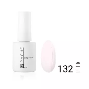 Цветной гель-лак Pashe, №132 розовый кристалл, 9 мл