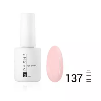 Цветной гель-лак Pashe, №137 розовый кристалл, 9 мл