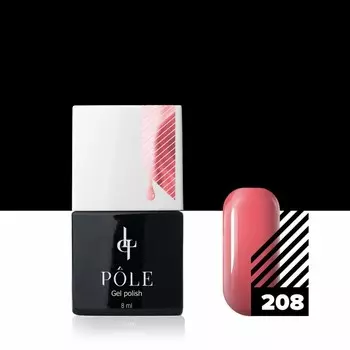 Цветной гель-лак Pole, №208 ягодное фраппе, 8 мл