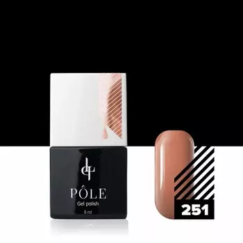 Цветной гель-лак Pole, №251 тянучая карамель, 8 мл