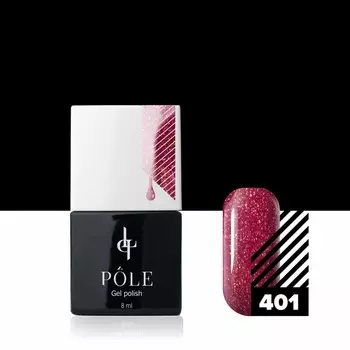 Цветной гель-лак Pole, №401 лиловая звезда, 8 мл
